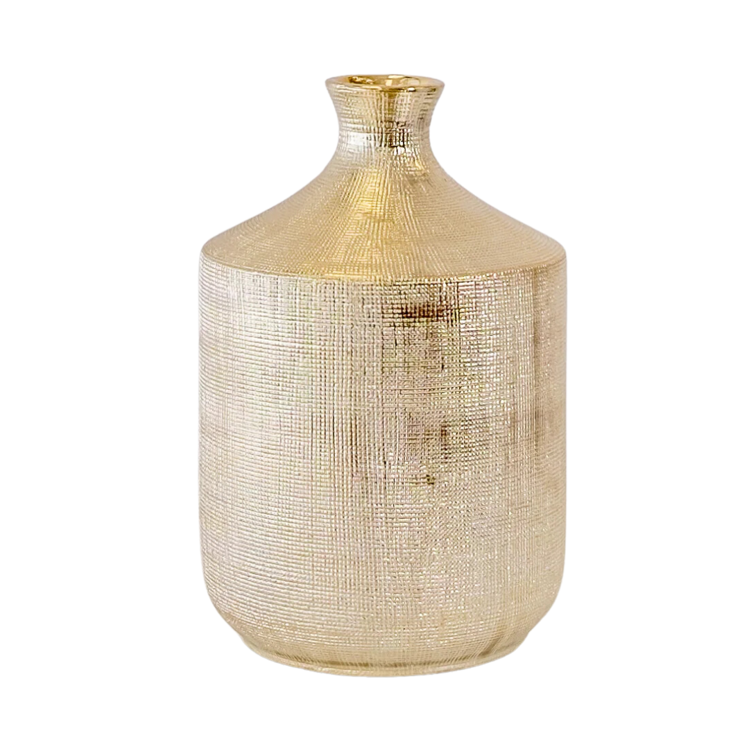 Small Textured Light Gold Vase
