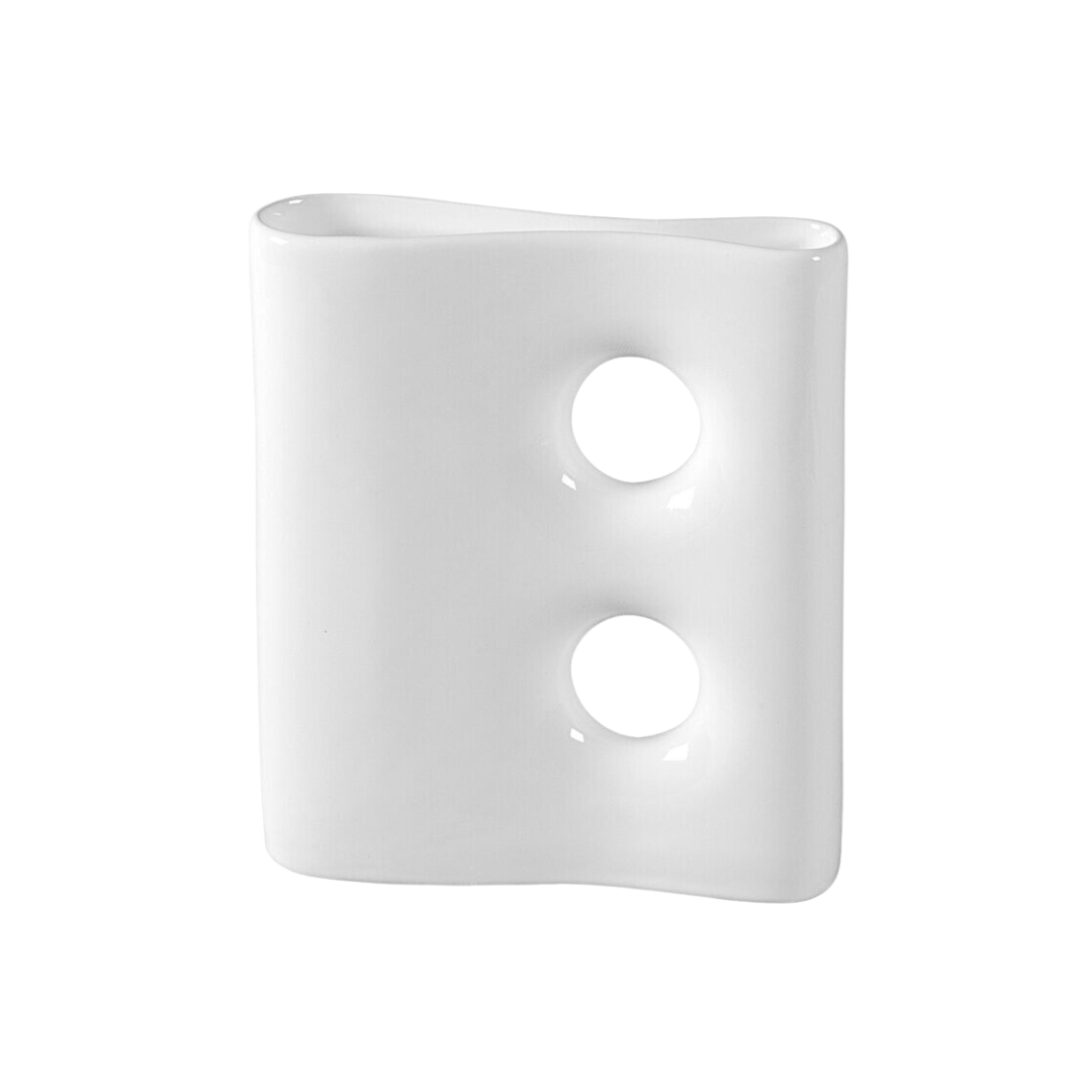 Small White Double Hole Vase