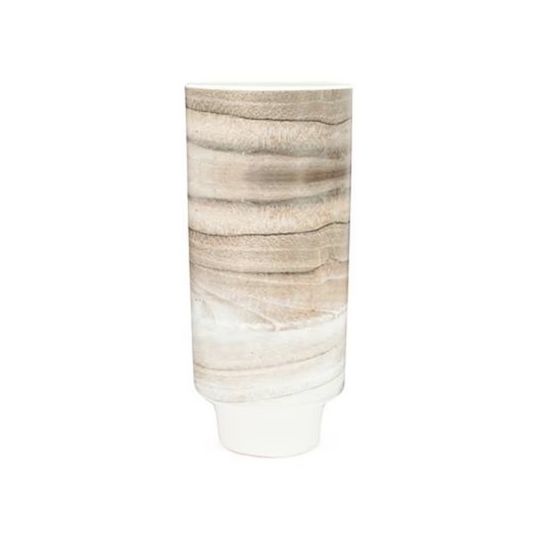 Large Brown Wood Grain Vase