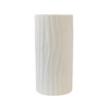 Textured Cream Cylinder Vase