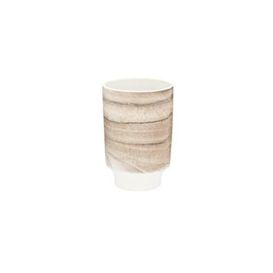 Small Brown Wood Grain Vase