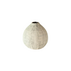 Small White Stoneware Vase w/ Black Dots