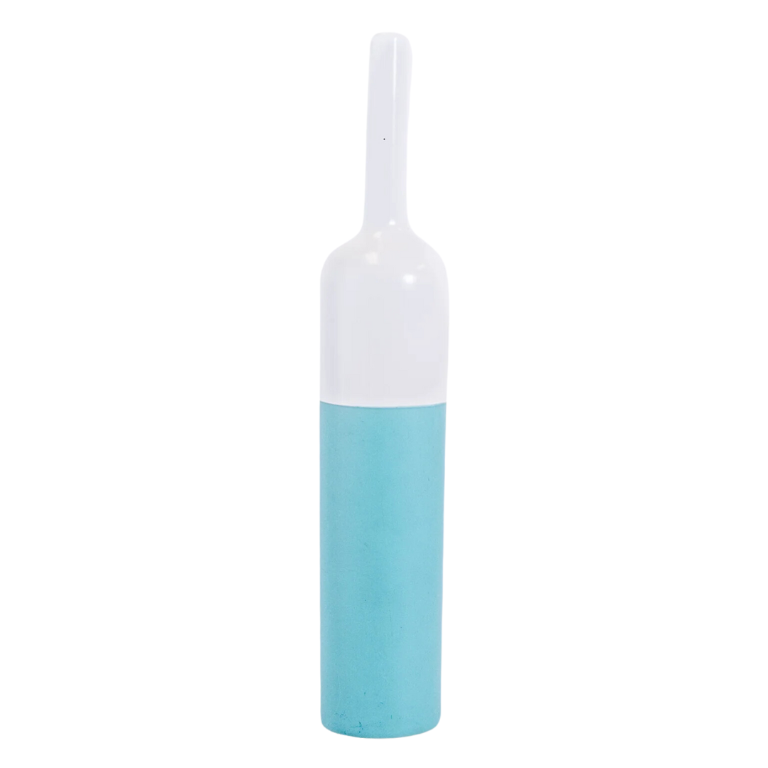 Light Blue Matte White Ceramic Vase