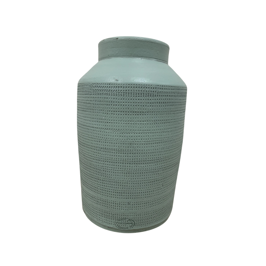 Teal Vase w/ Dot Pattern Vase