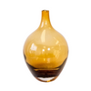 Round Brown Glass Vase