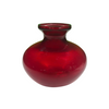 Large Red Hourglass Vase