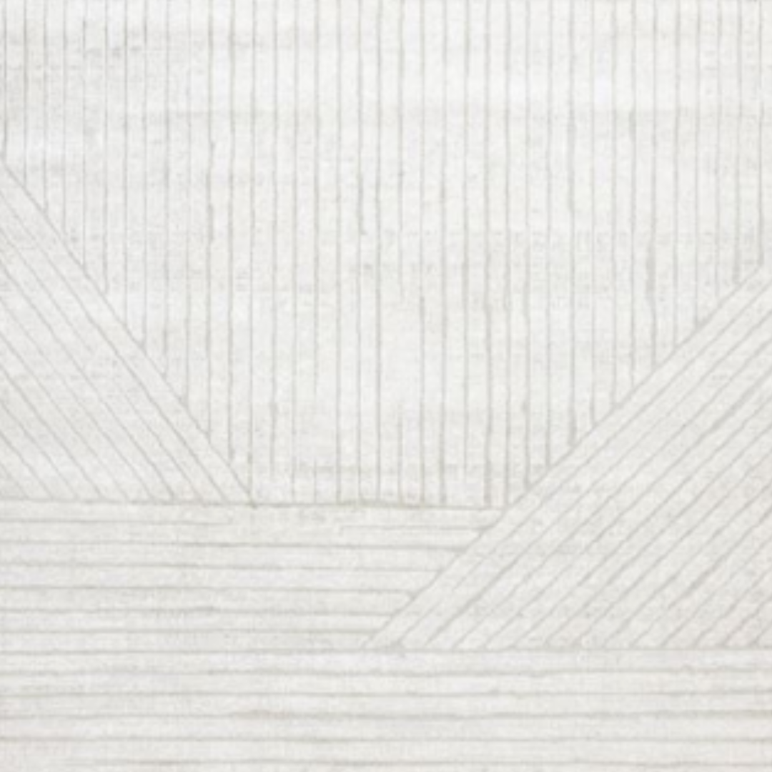 Hayden White Geometric Rug