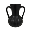 Small Matte Black Vase with Handles