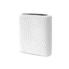 Medium Rectangle White Crater Texture Vase