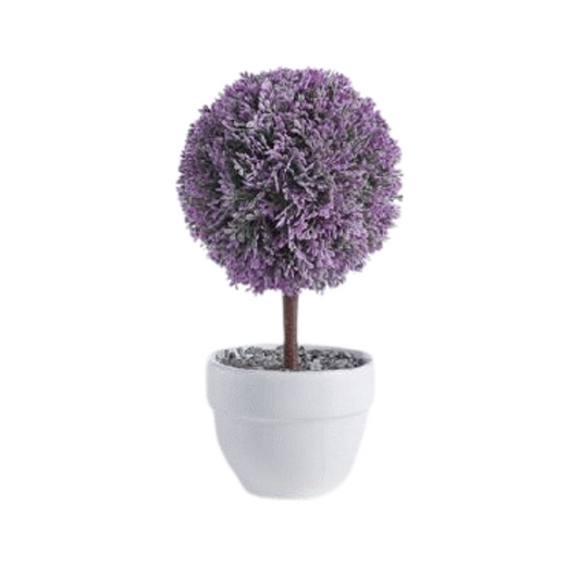 Small Lavender Tree Cement Pot
