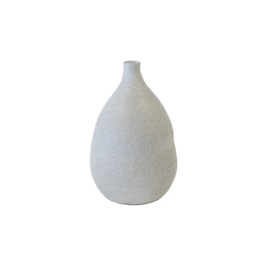 Medium Grey Textured w/ Dents Vase