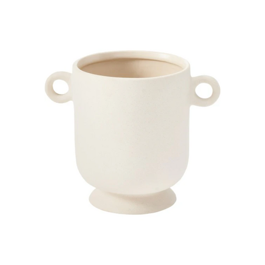 Positano Matte Cream Ceramic Vase