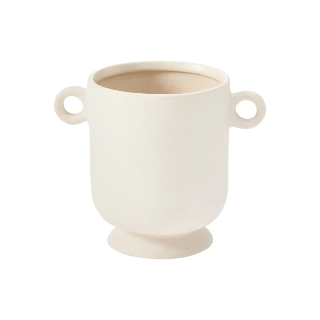 Positano Matte Cream Ceramic Vase