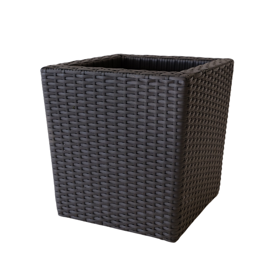 Rattan Square Brown Pot