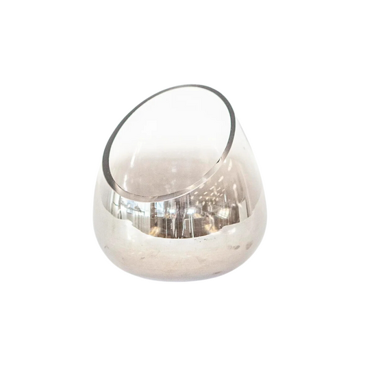 Small Wedge Silver Ombre Vase