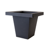 Square Metal Matte Black Pot