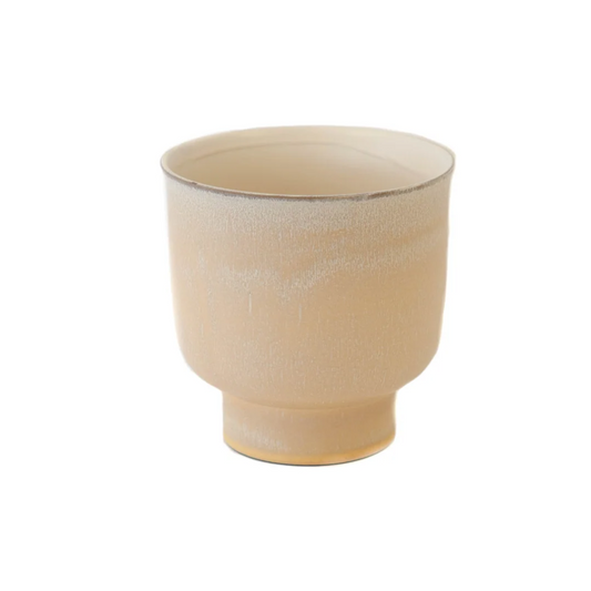 Stoneware Yellow w/ Reactive Glaze Vase