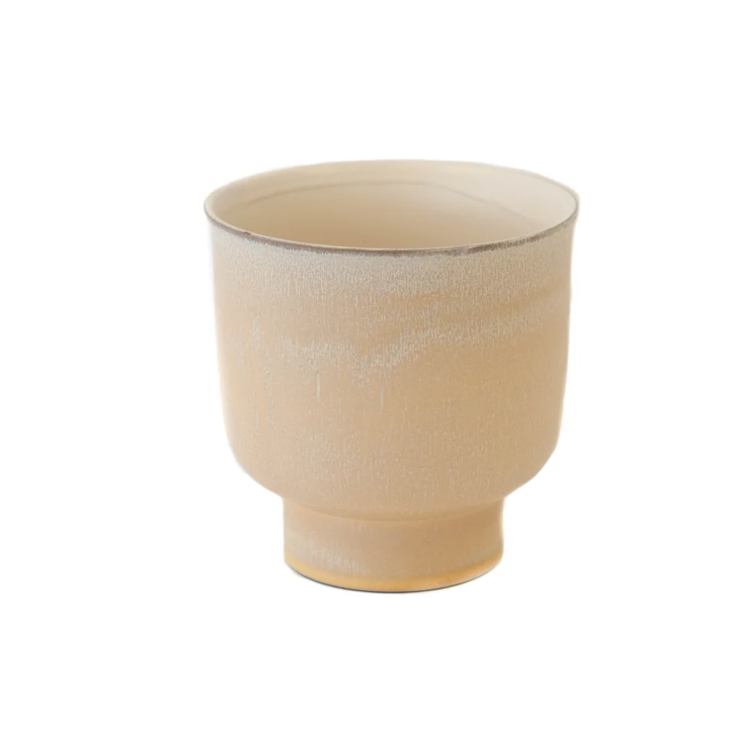 Stoneware Yellow w/ Reactive Glaze Vase