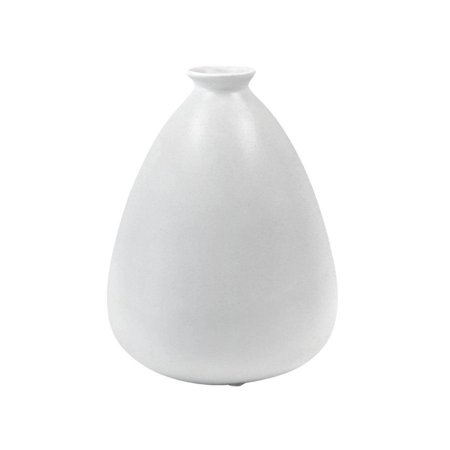 Matte White Drop Vase