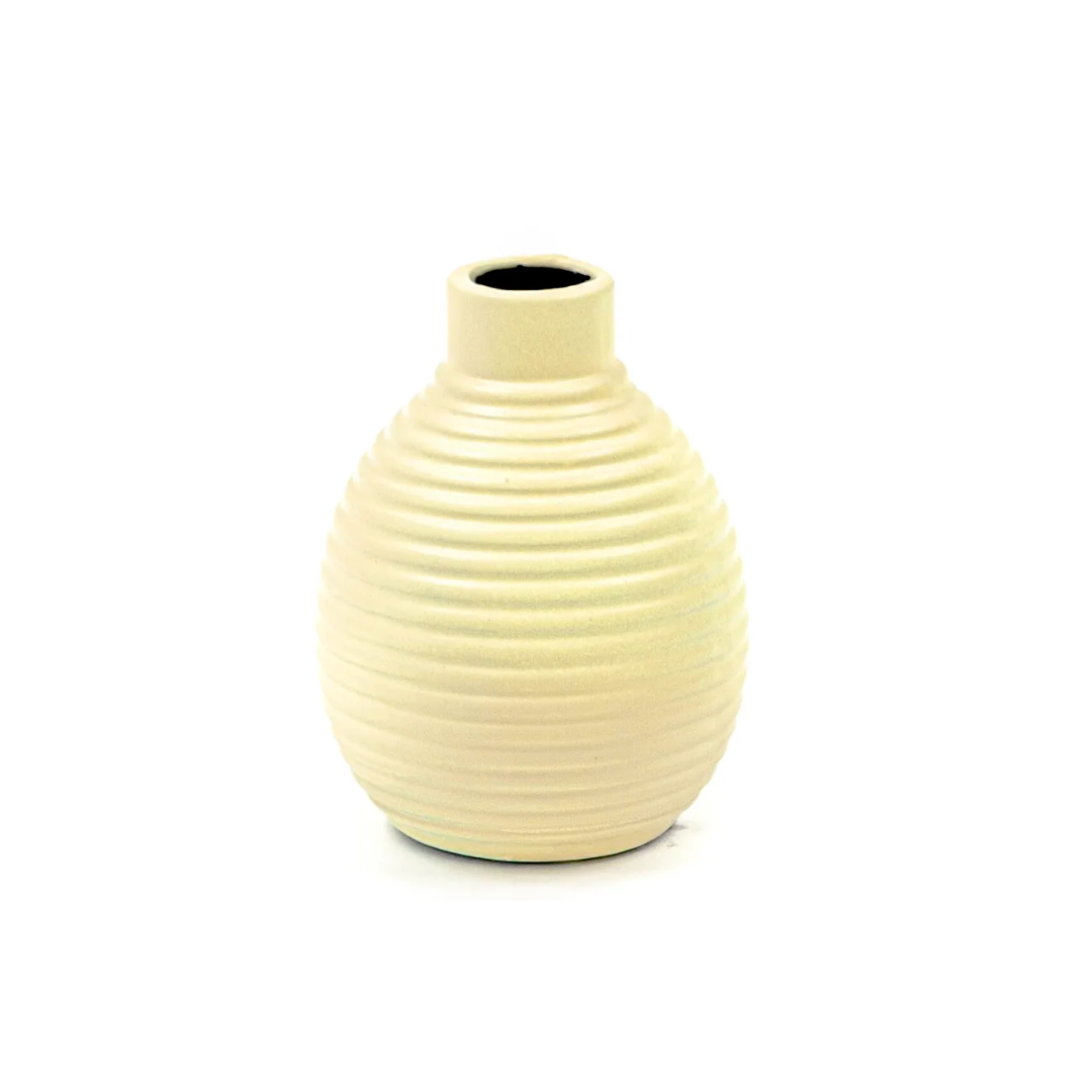 Small Yellow Striped Vase