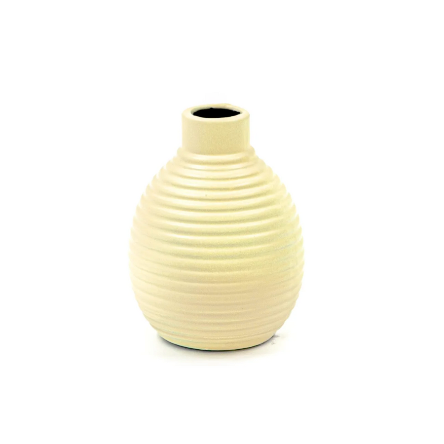 Small Yellow Striped Vase