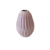 Small Pink and White Striped Vase