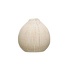 Medium Round Textured Stoneware Vase