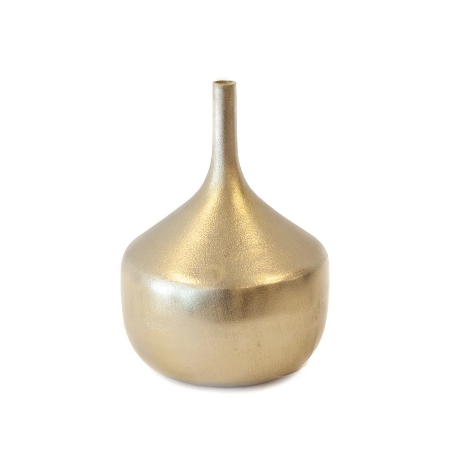 Gold Brushed Bulb Vase