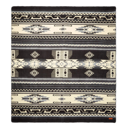 Reversible Queen Antisana Ash Black & Cream Throw