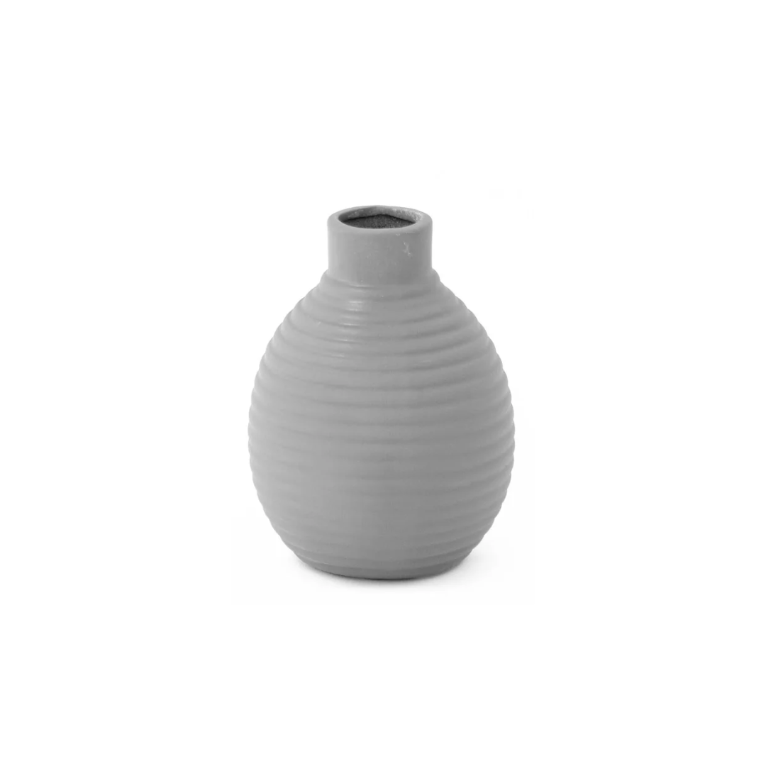 Small Grey Striped Vase