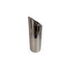 Chrome Cylinder Angled Short Vase