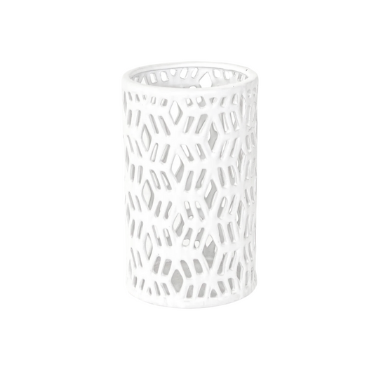 White Vase w/ Cutouts