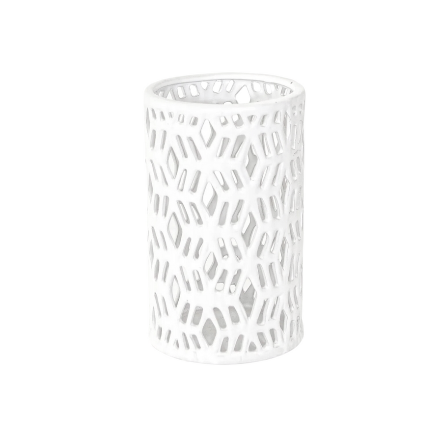 White Vase w/ Cutouts