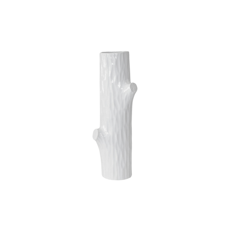 Small White Tree Trunk Vase