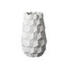 Large White Geometric Ceramic Vase