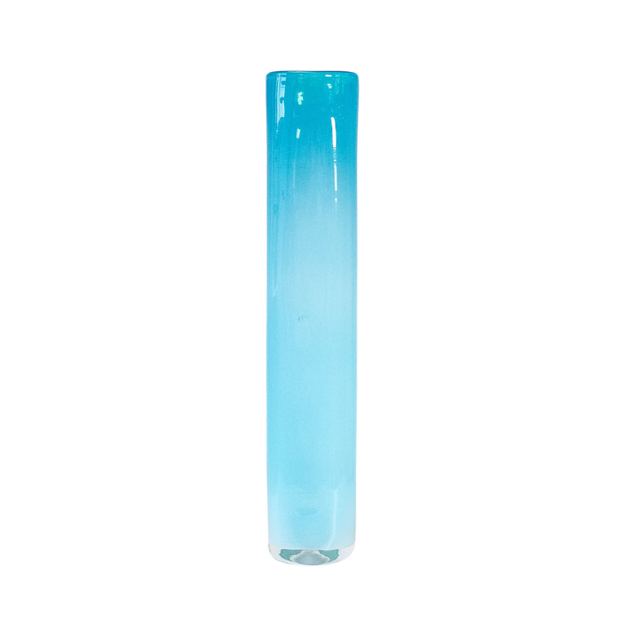 Milky Blue Square Cylinder Vase
