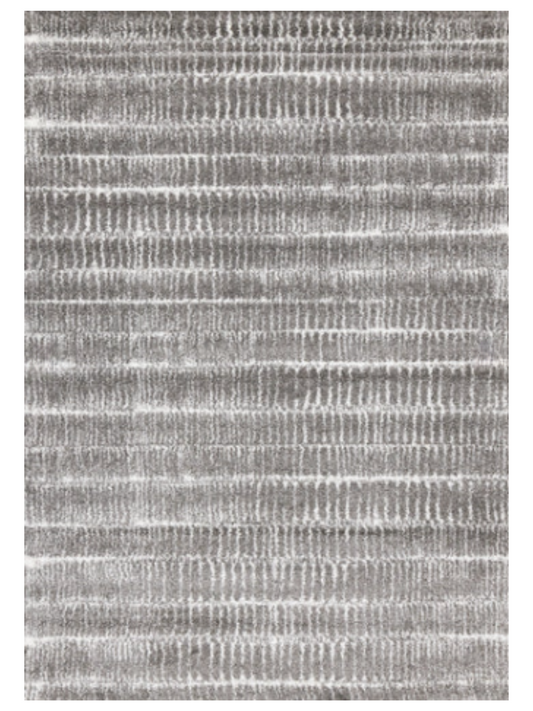 Sable Stripes Rug in Grey & White