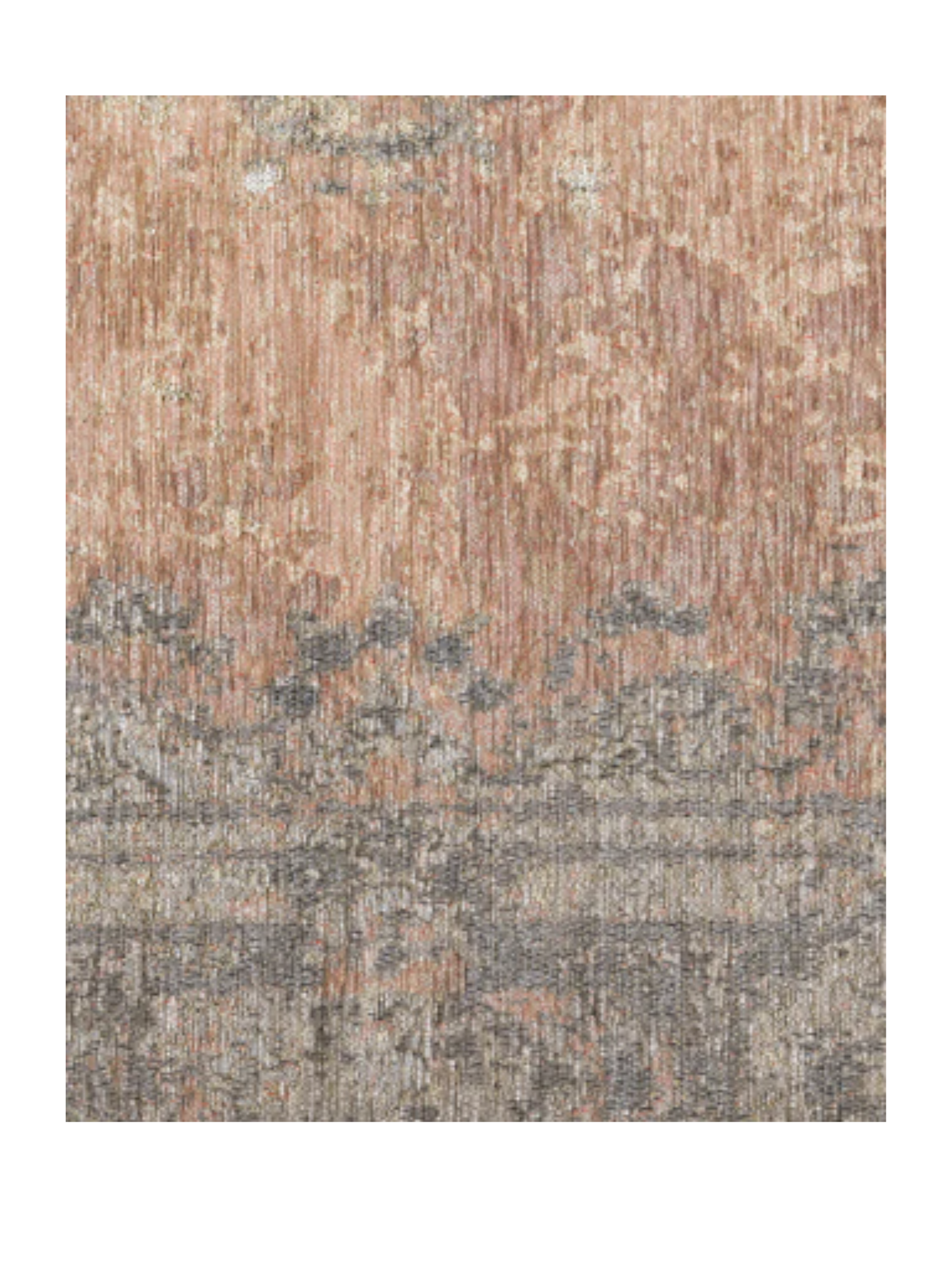 Faded Persian Rug in Pink
