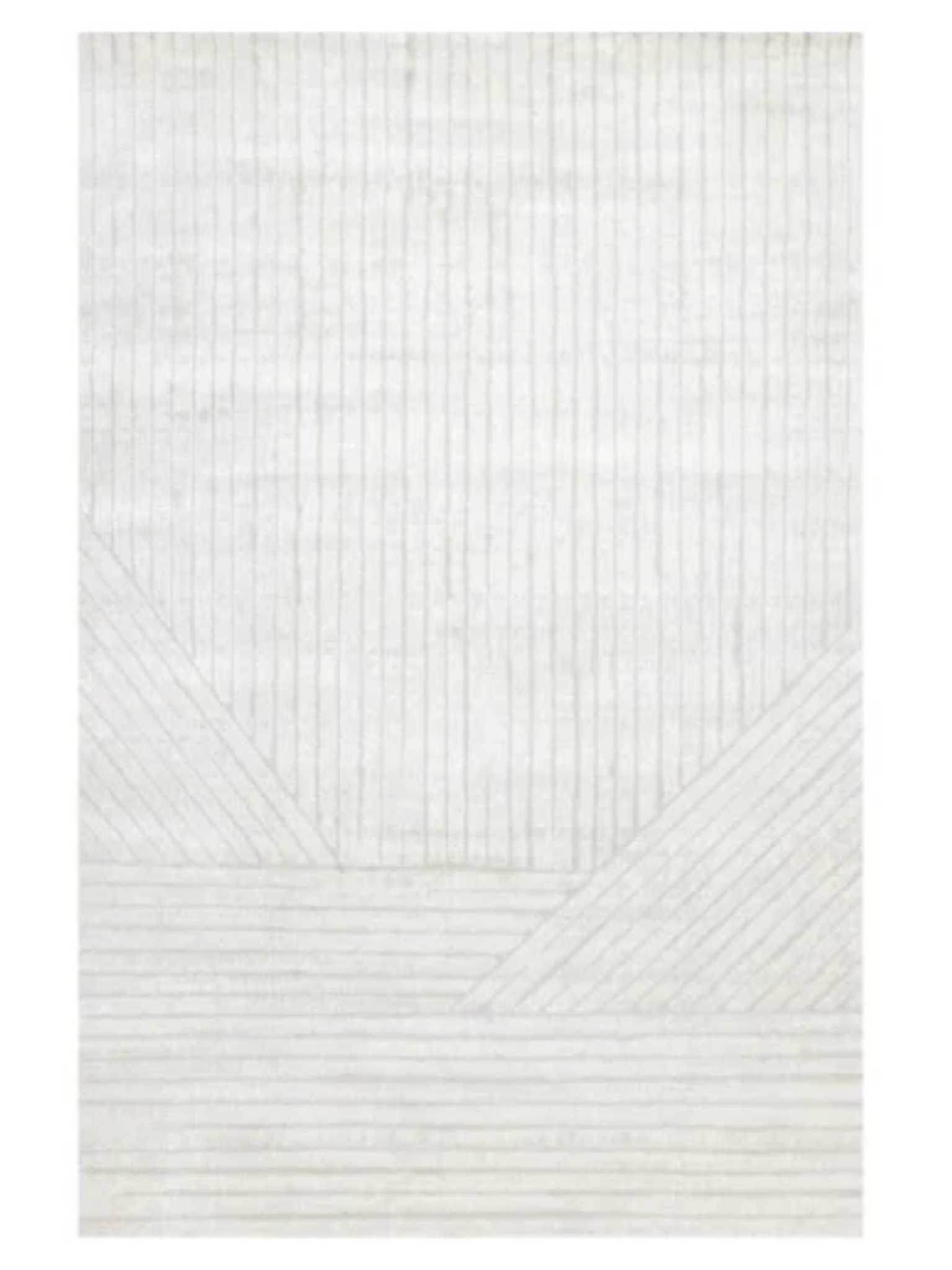 Hayden White Geometric Rug