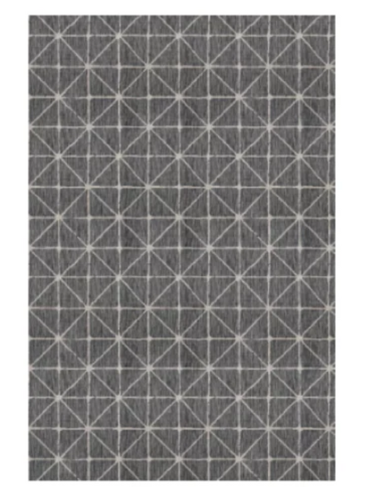 Black Rug w/Triangle Pattern
