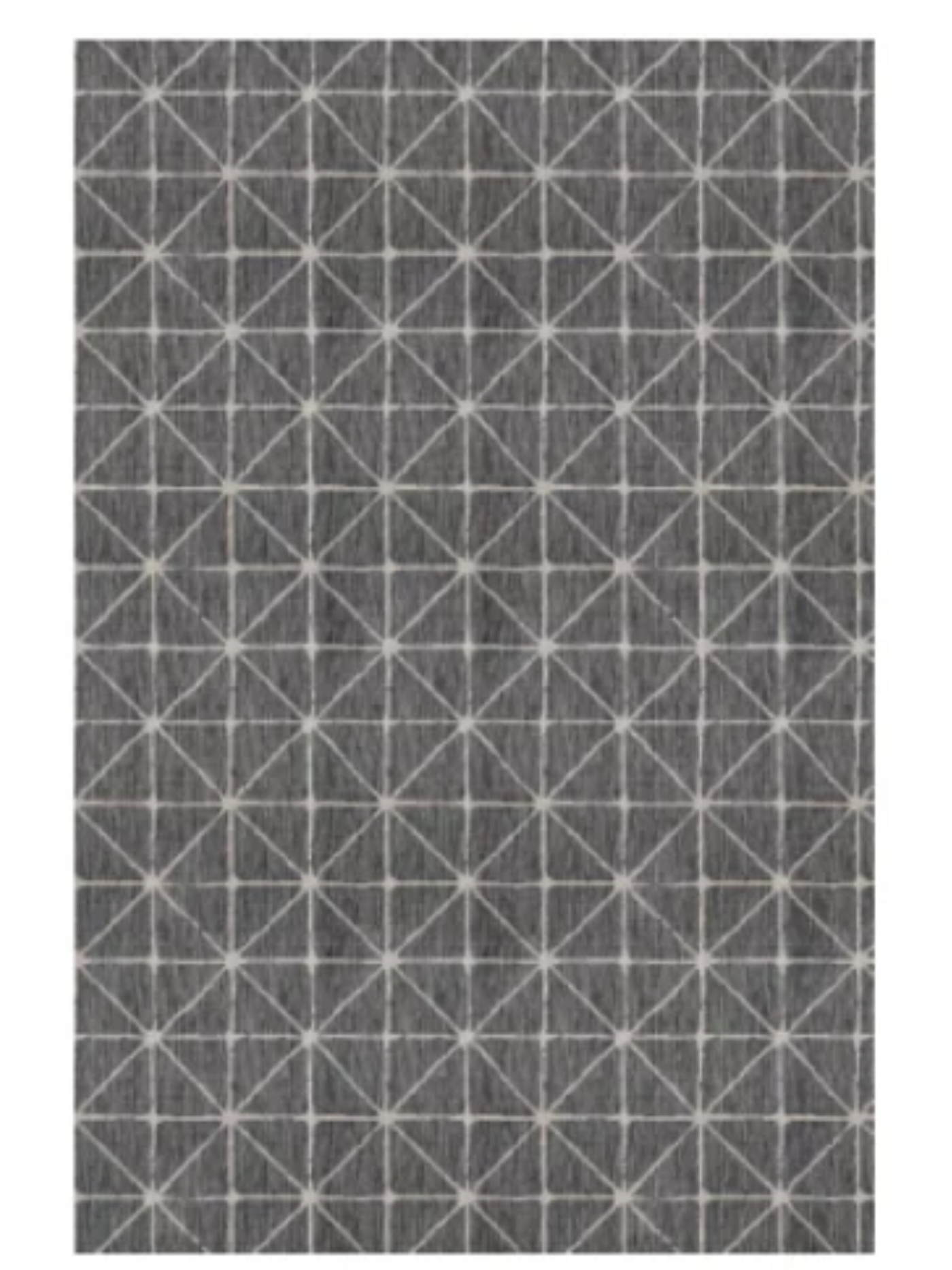 Black Rug w/Triangle Pattern