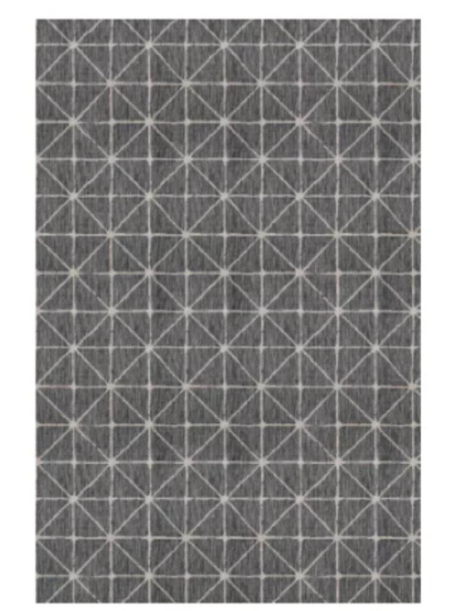 Black Rug w/Triangle Pattern