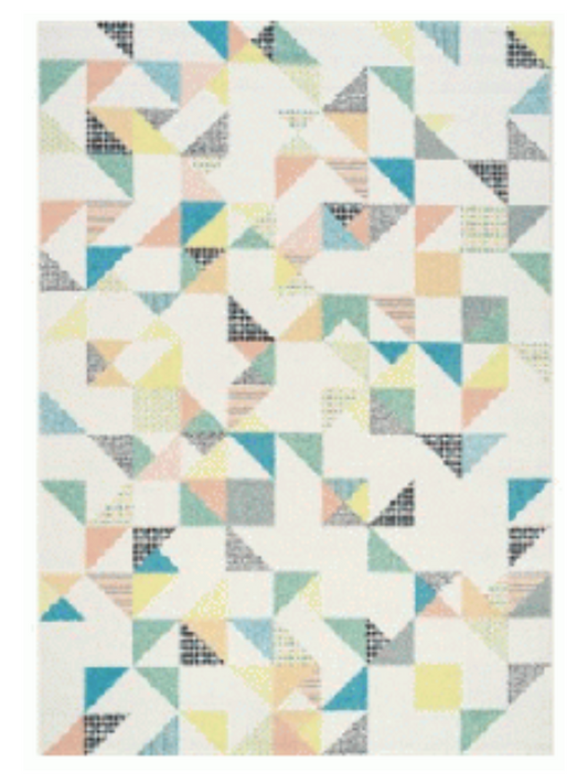 Geometric Print Multi-Colour Rug