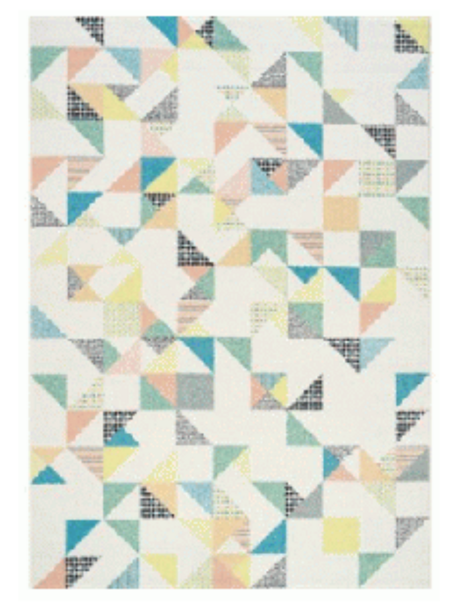 Geometric Print Multi-Colour Rug