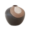 Large Brown & Black Terra-Cotta Vase