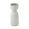 Small Person Light Grey w/ Pattern Vase