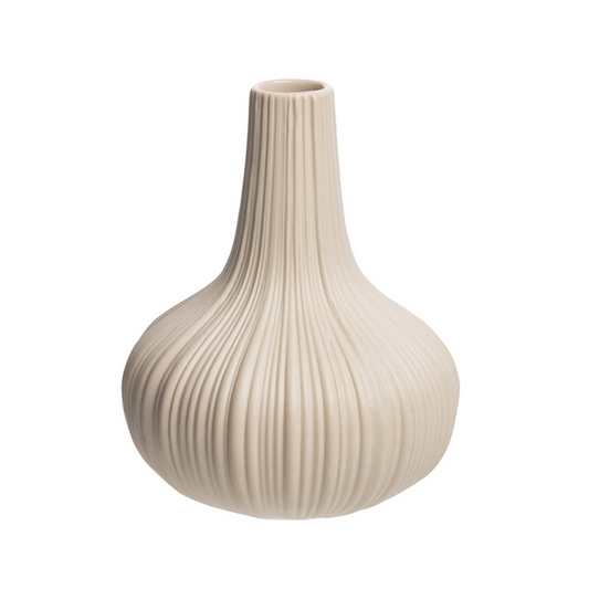 Cream Matte Bulb Vase