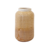 Honey Vase with Textured Rectangles