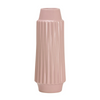 Large Pink Faceted Texture Ceramic Vase