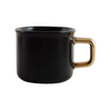 Matte Black Mug w/ Gold Handle